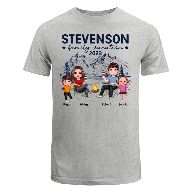 Family Vacation Camping Trip Doll Family Personalized Shirt - Image 4