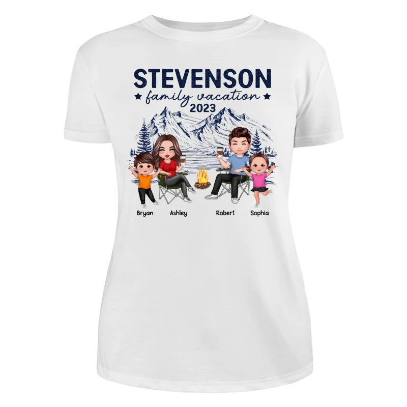 Family Vacation Camping Trip Doll Family Personalized Shirt - Image 7