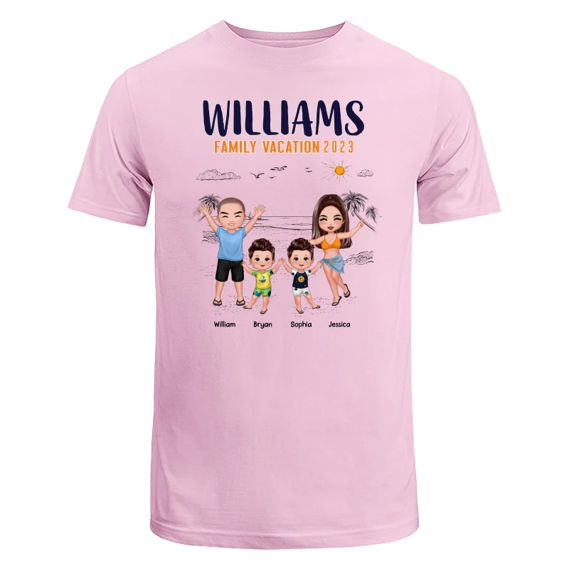 Family Vacation Happy Doll Family Summer Trip Personalized Shirt - Image 5