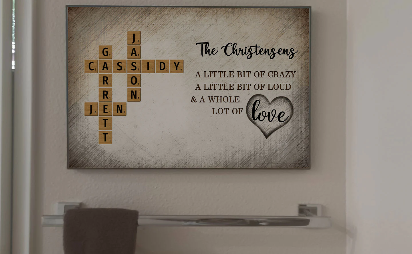 Family Whole Lot Of Love Crossword Puzzle Art - Captured In A Moment, Cherished For A Lifetime Personalized Poster - Image 4