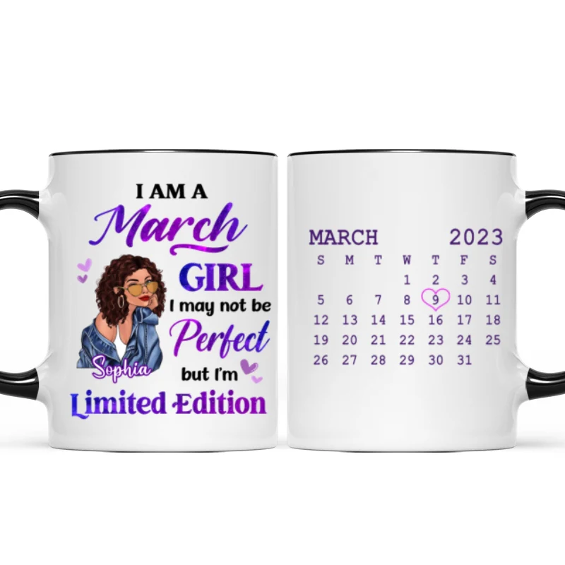Fashion Girl Limited Edition Birthday Gift Calendar Date Personalized Mug - Image 4