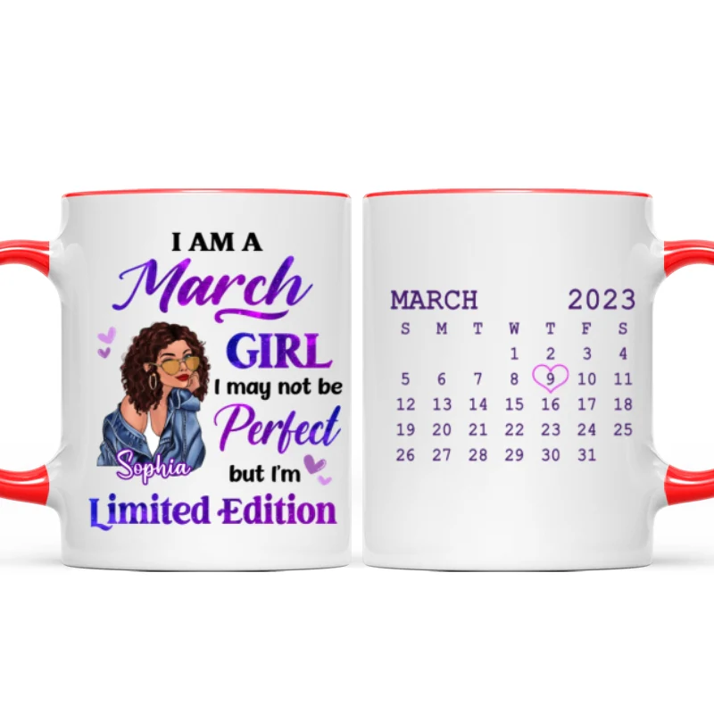 Fashion Girl Limited Edition Birthday Gift Calendar Date Personalized Mug - Image 6