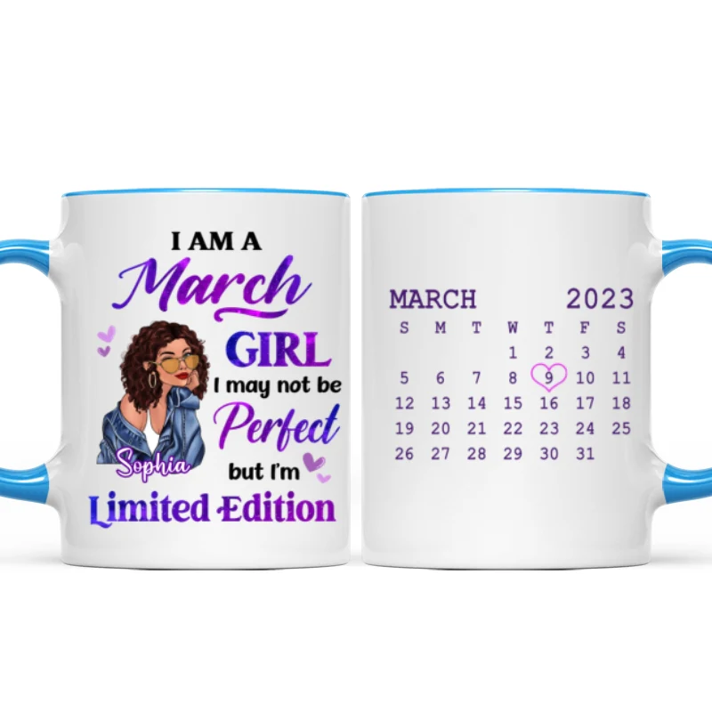 Fashion Girl Limited Edition Birthday Gift Calendar Date Personalized Mug - Image 7