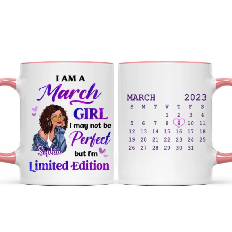 Fashion Girl Limited Edition Birthday Gift Calendar Date Personalized Mug - Image 8