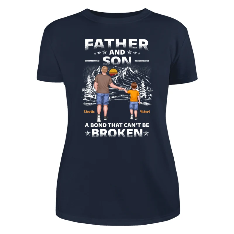 Father And Children Punch Hands Mountain Sketch Personalized Shirt - Image 9