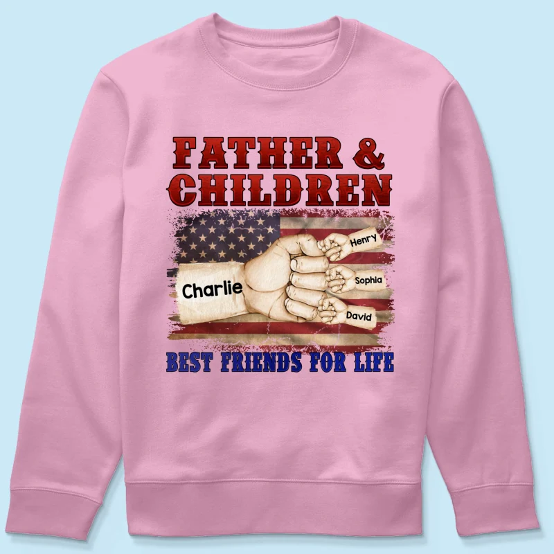 Father & Children Best Friends for Life Personalized Shirt - Image 18