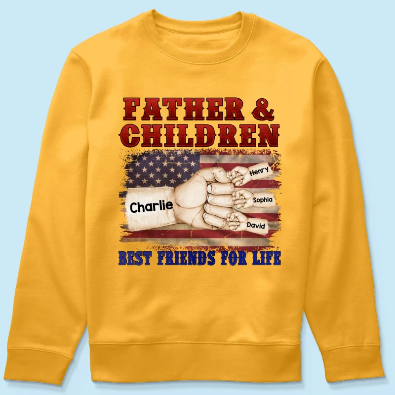 Father & Children Best Friends for Life Personalized Shirt - Image 19