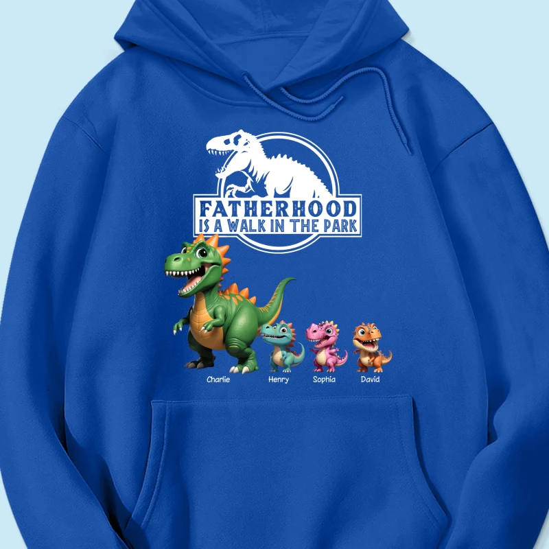 Fatherhood Is A Walk In The Park Cartoon Dinosaurs - Personalized Shirt - Father's Day Gift For Husband, Dad - Image 24