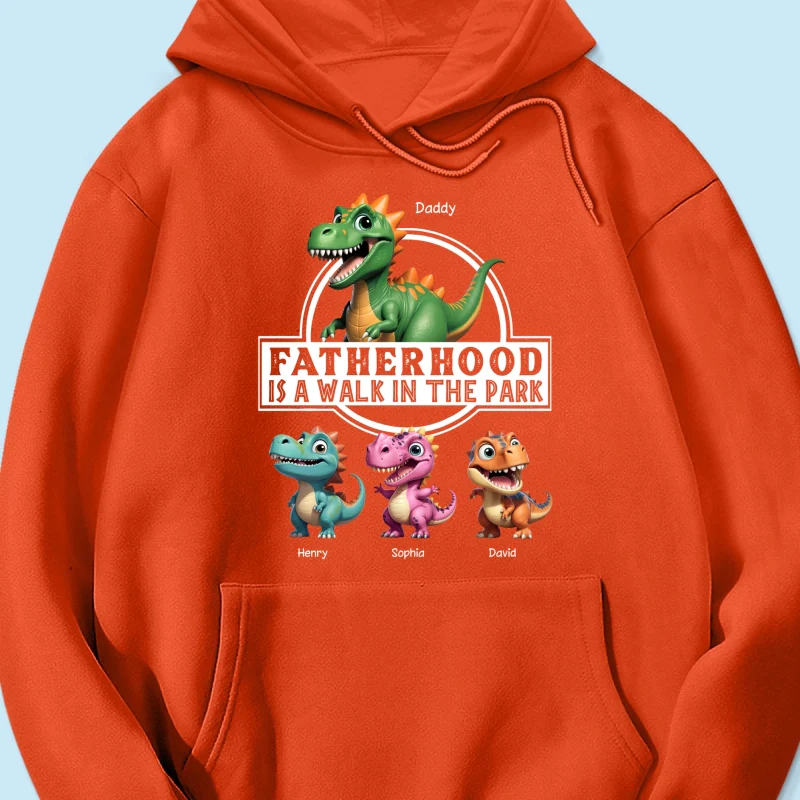 Fatherhood Is A Walk In The Park Dinosaurs Dad & Kids - Personalized Shirt - Father's Day Gift For Husband, Dad - Image 46