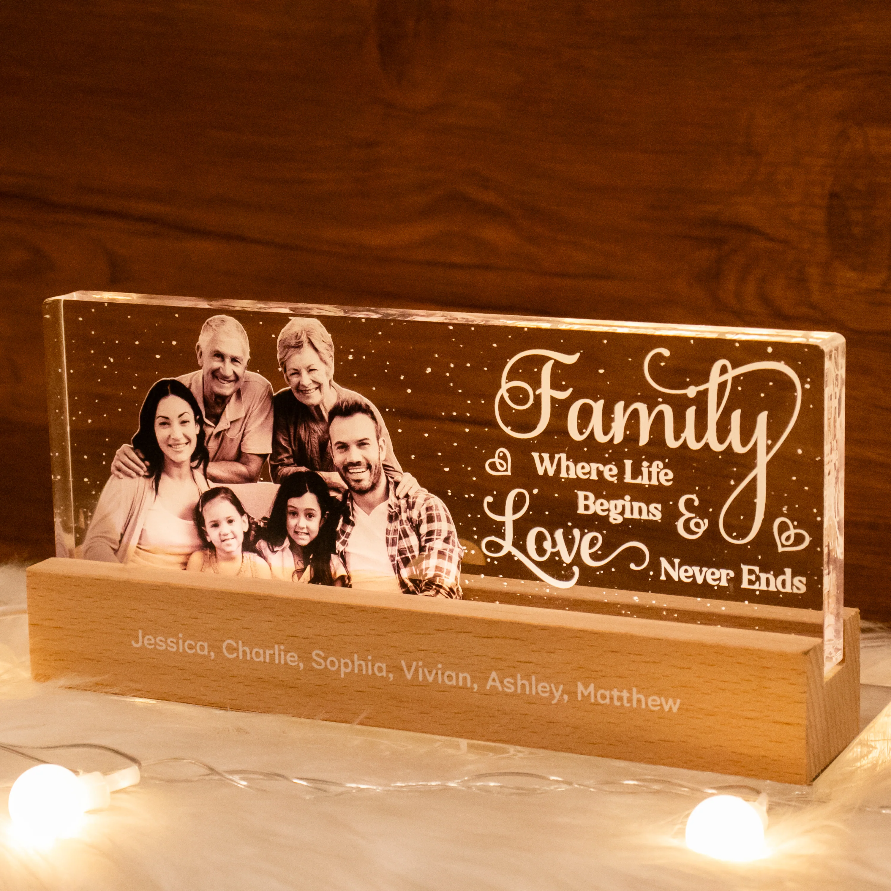 Father's Day Delight -  Monochrome Memories in Full Flight - Custom LED Night Light - Image 5