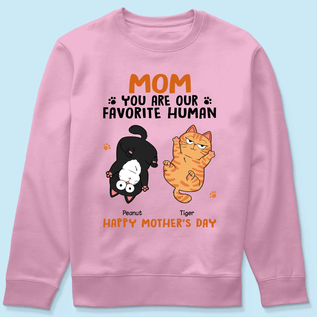 Favorite Human Gift For Cat Mom, Personalized Shirt - Image 21