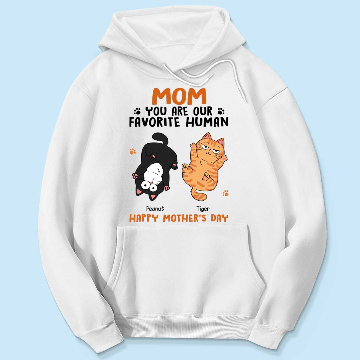 Favorite Human Gift For Cat Mom, Personalized Shirt - Image 5