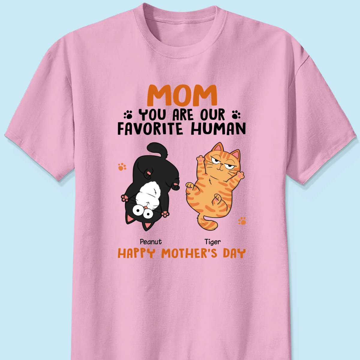 Favorite Human Gift For Cat Mom, Personalized Shirt - Image 9