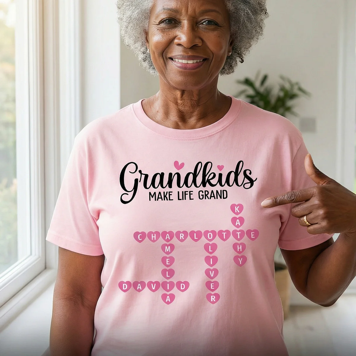 Favorite People Call Me Grandma Crossword Puzzle Art - Personalized Shirt - Mother's Day Gift For Grandma - Image 5