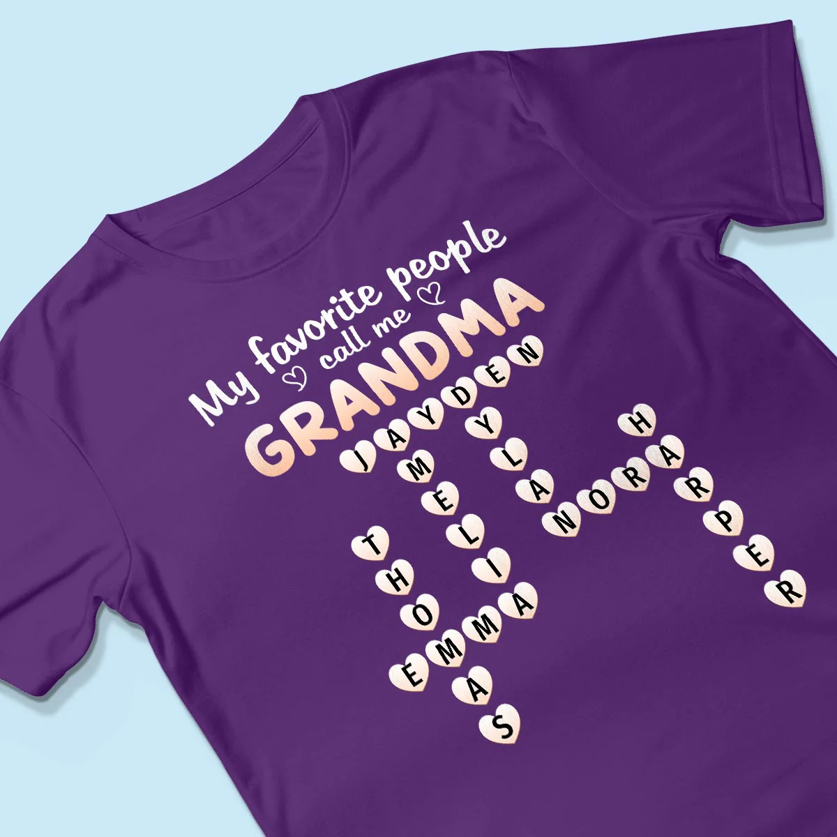 Favorite People Call Me Grandma Crossword Puzzle - Personalized Shirt - Mother's Day Gift For Grandma - Image 5