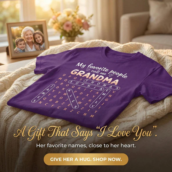 Favorite People Call Me Grandma Word Search Puzzle - Personalized Shirt - Mother's Day Gift For Grandma - Image 11