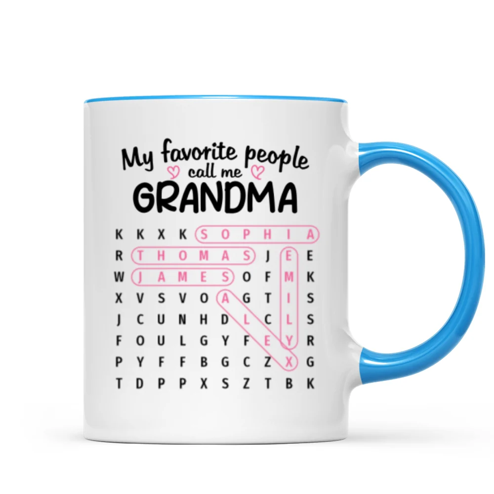 Favorite People Call Me Grandma Word Search Puzzle - Personalized Mug - Mother's Day Gift For Grandma - Image 10