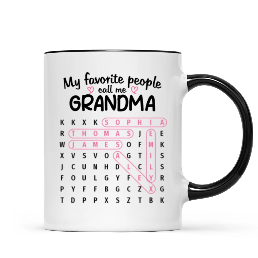 Favorite People Call Me Grandma Word Search Puzzle - Personalized Mug - Mother's Day Gift For Grandma - Image 7