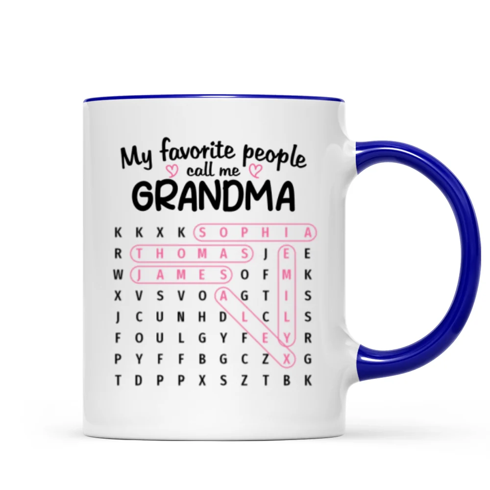 Favorite People Call Me Grandma Word Search Puzzle - Personalized Mug - Mother's Day Gift For Grandma - Image 8