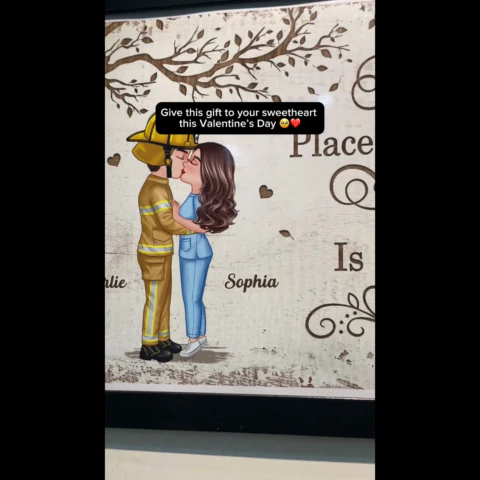 Favorite Place In The World Occupation Couple Kissing Personalized Poster, Unique Valentine's Day Gift For Him, Gift For Her - Image 2