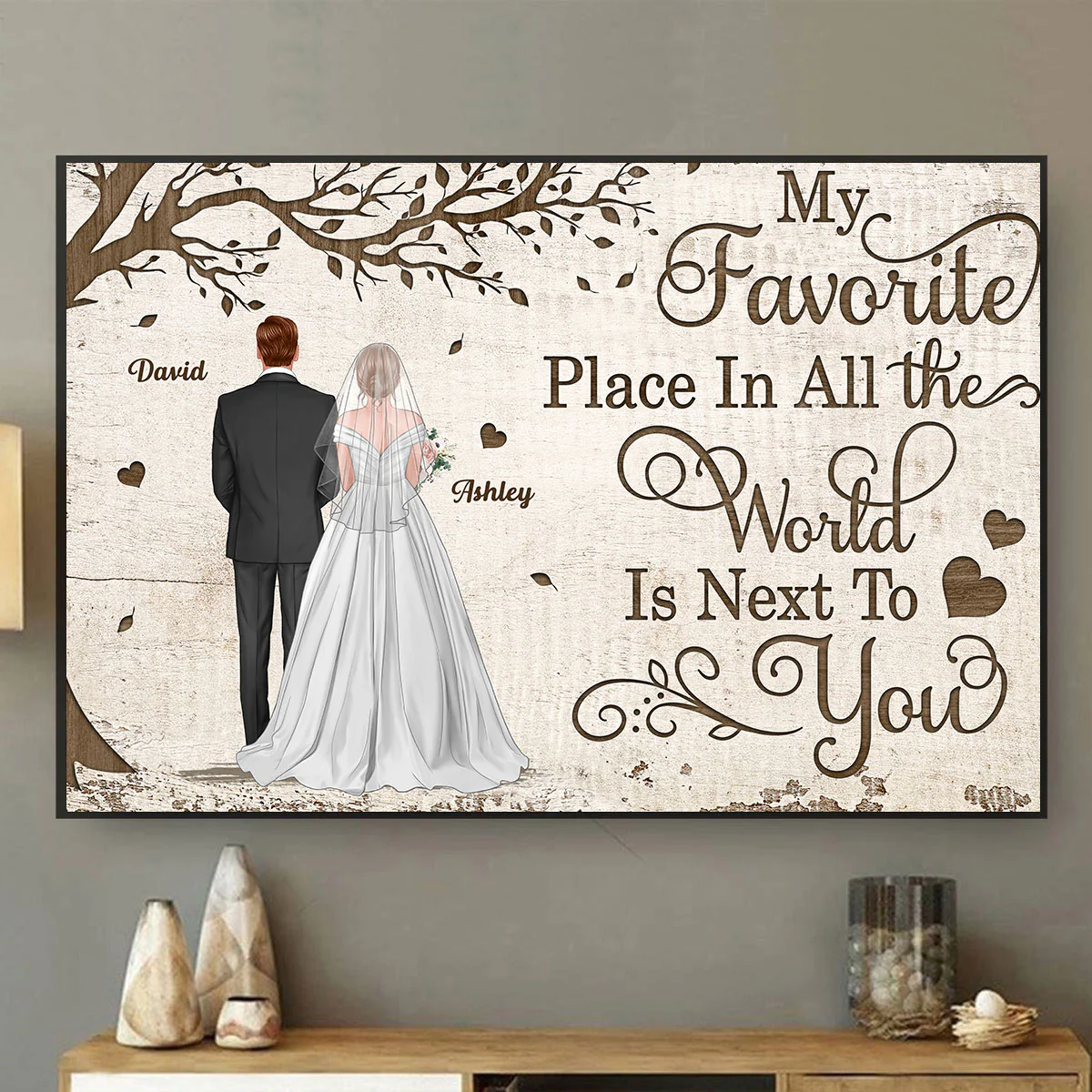 Favorite Place In All The World Wedding Couple Personalized Poster - Image 2
