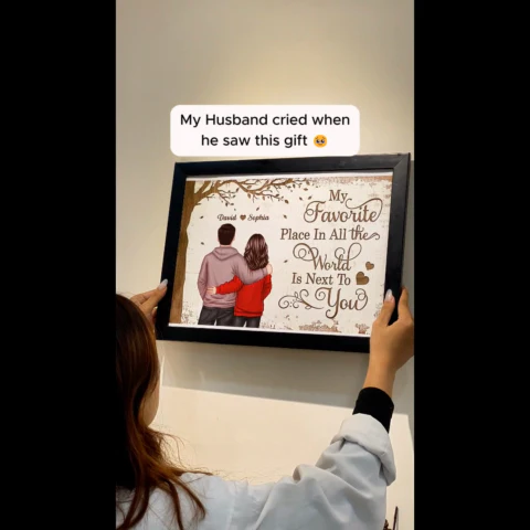 Favorite Place In The World Couple Back View Personalized Poster, Gift For Him, For Her - Image 2