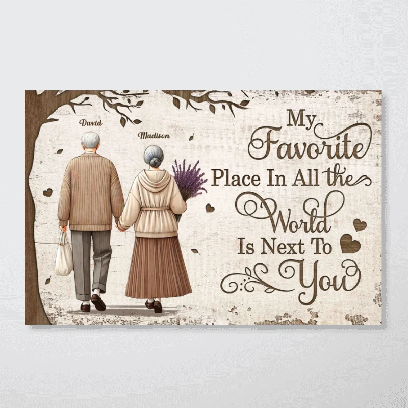 Favorite Place In The World Old Couple Personalized Poster, Gift For Him, For Her - Image 7