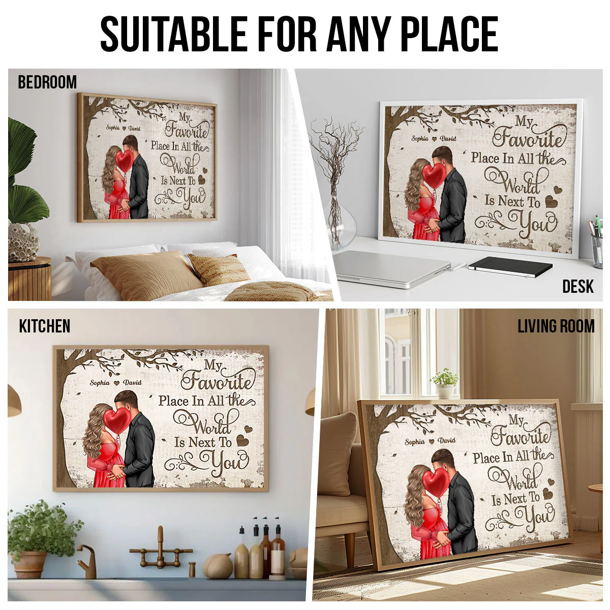 Favorite Place In The World Pregnancy Couple Personalized Poster, Gift For Him, For Her - Image 6