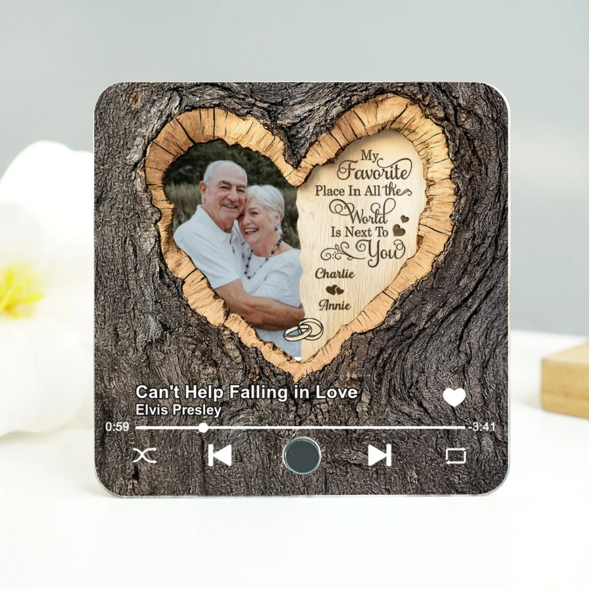 Favorite Place Next To You Couple Custom Photo - Personalized Music Fridge Magnet - Anniversary Gift, Valentine's Gift For Him, For Her - Image 10