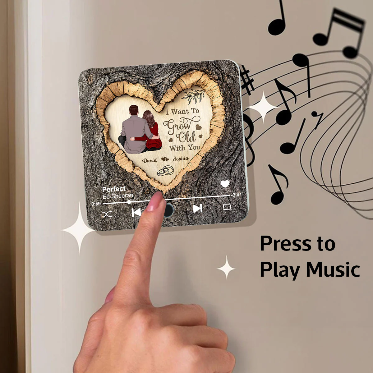 Favorite Place Next To You Couple Sitting - Personalized Music Fridge Magnet - Anniversary Gift, Valentine's Gift For Him, For Her - Image 9