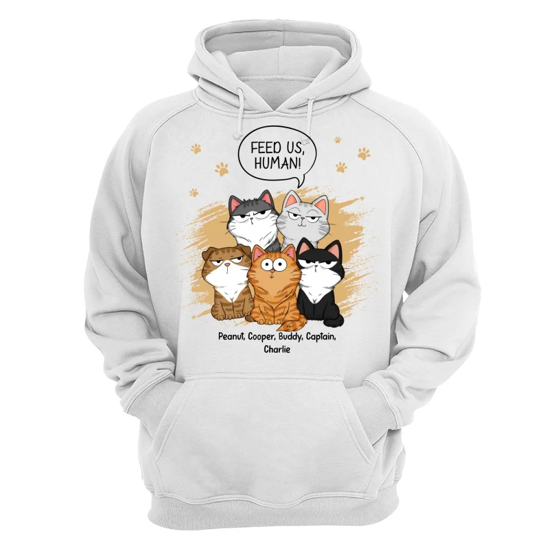 Feed Us Human Funny Cats Expressions Personalized Shirt - Image 13
