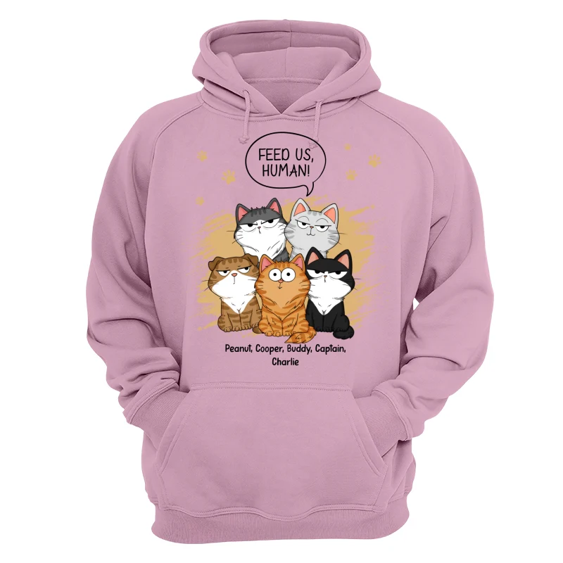Feed Us Human Funny Cats Expressions Personalized Shirt - Image 15