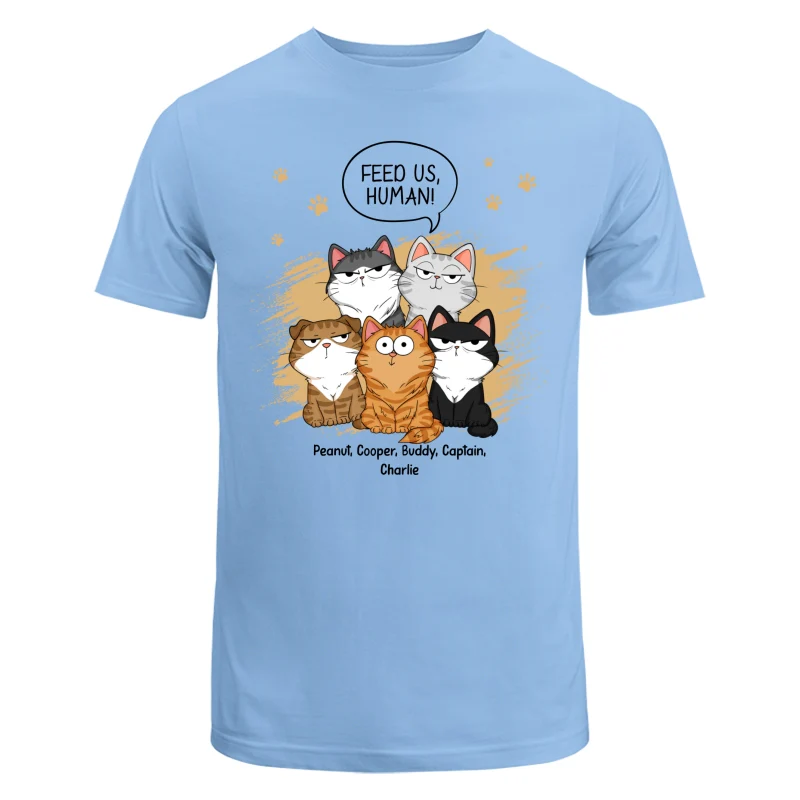 Feed Us Human Funny Cats Expressions Personalized Shirt - Image 8