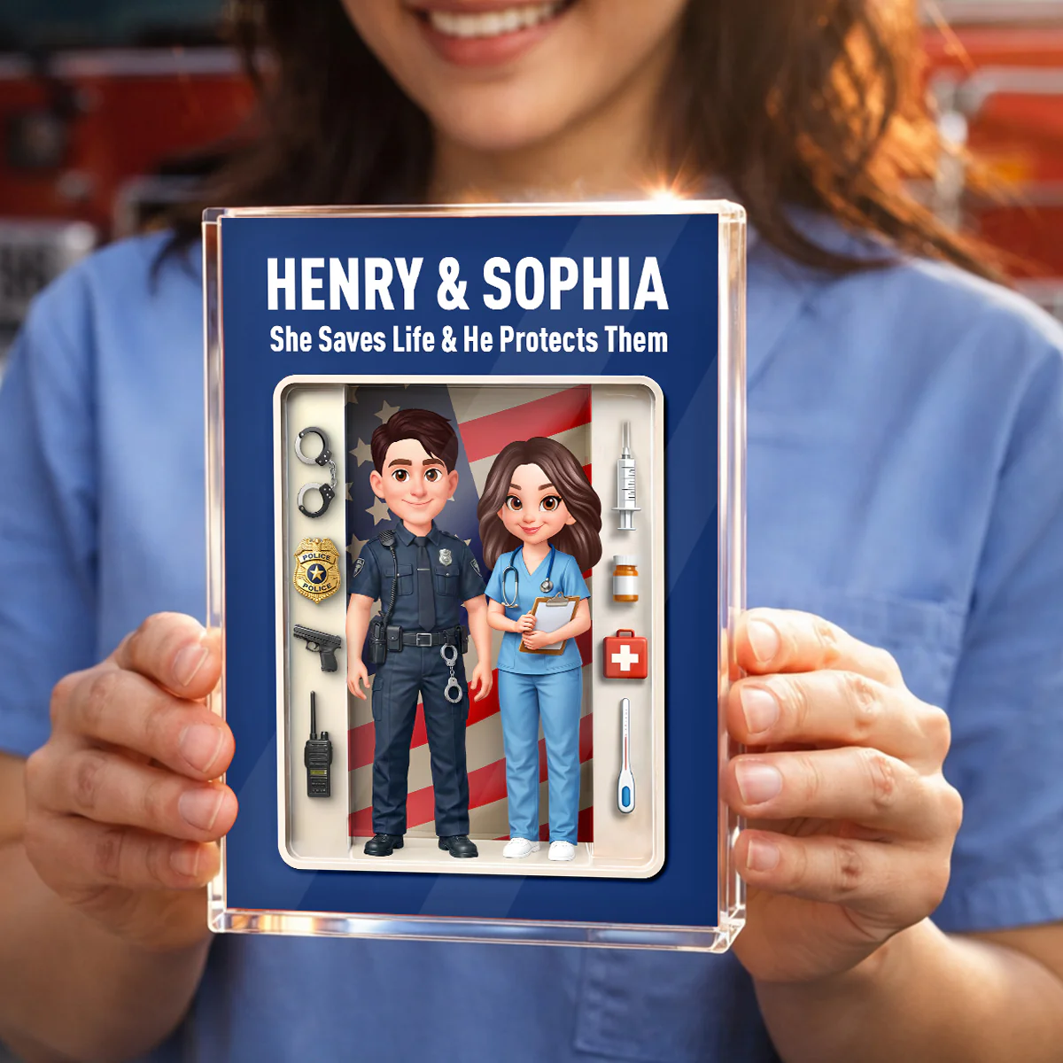 Custom Career "Action Figure" Style Acrylic Block Plaque - Heartfelt Gift for Him, for Her - Image 2
