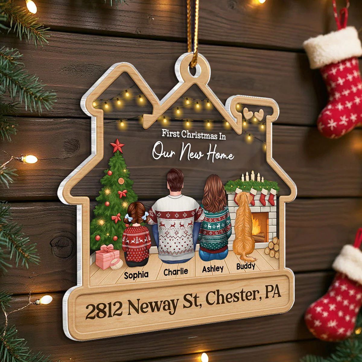 First Christmas In Our New Home 2025 - Personalized Acrylic Ornament - Unique Christmas Gift For Family - Image 4