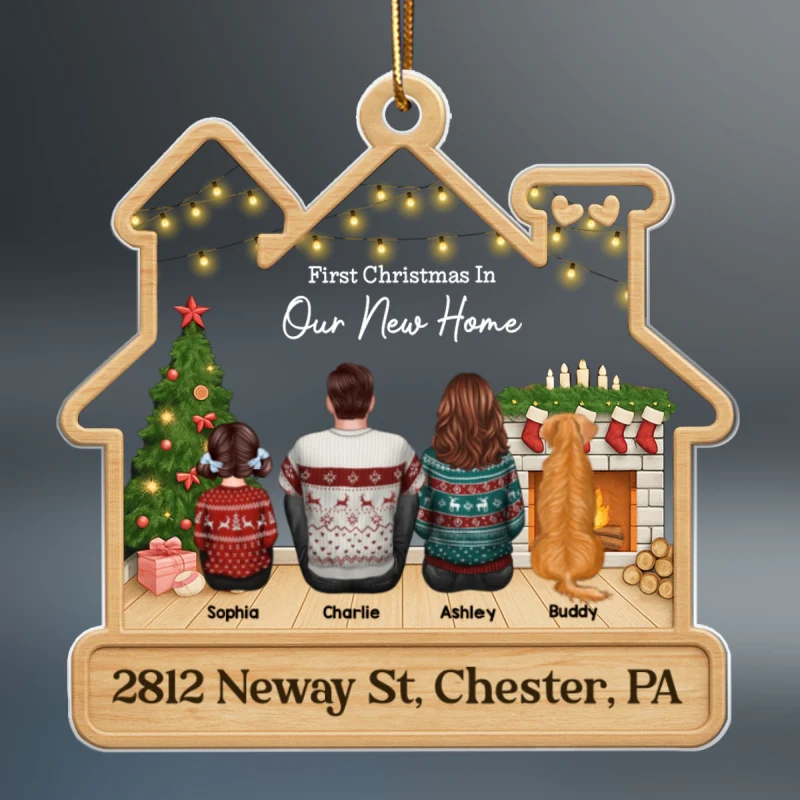 First Christmas In Our New Home 2025 - Personalized Acrylic Ornament - Unique Christmas Gift For Family - Image 8