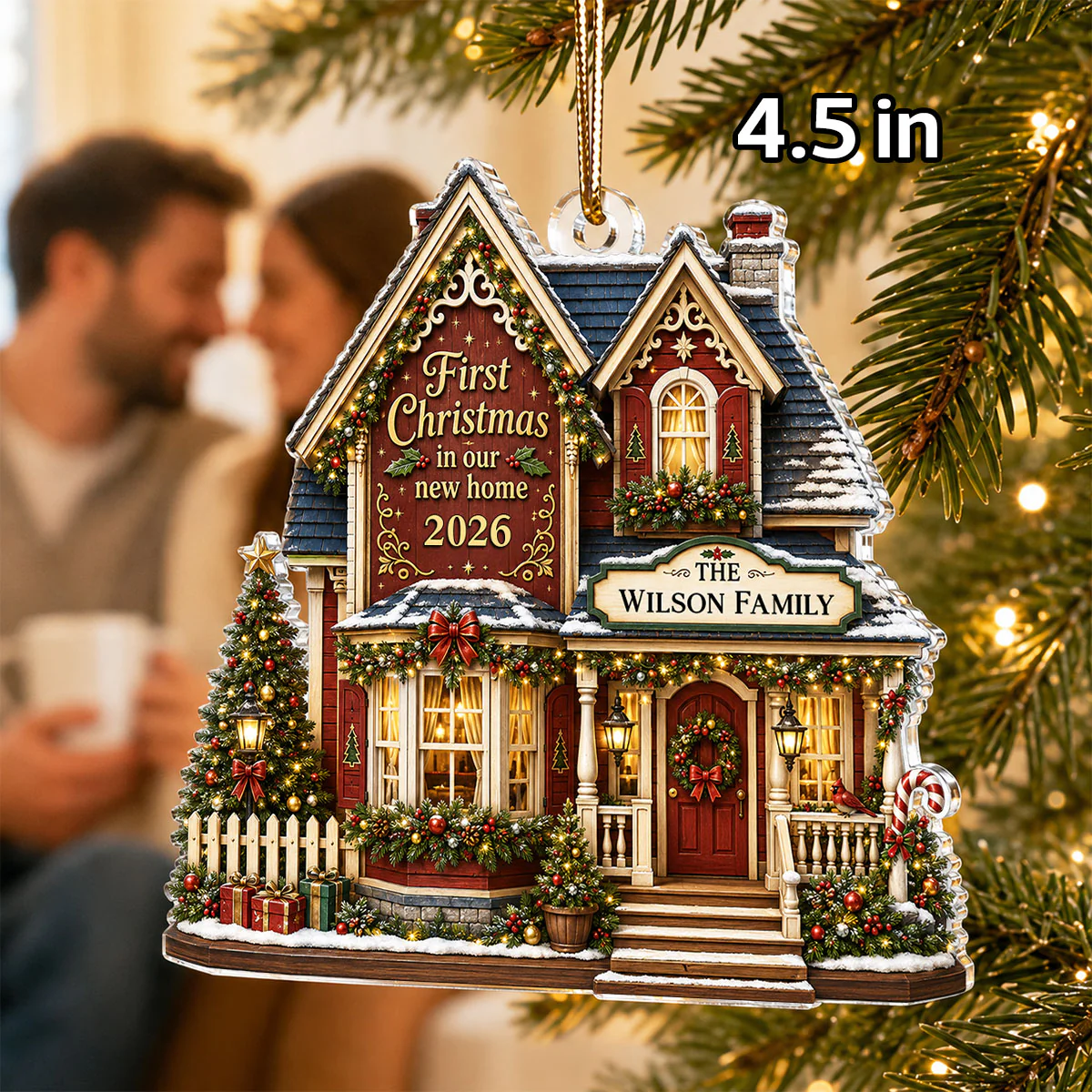 First Christmas in Our New Home - Personalized Acrylic Ornament - New Home Housewarming Gift - Image 2