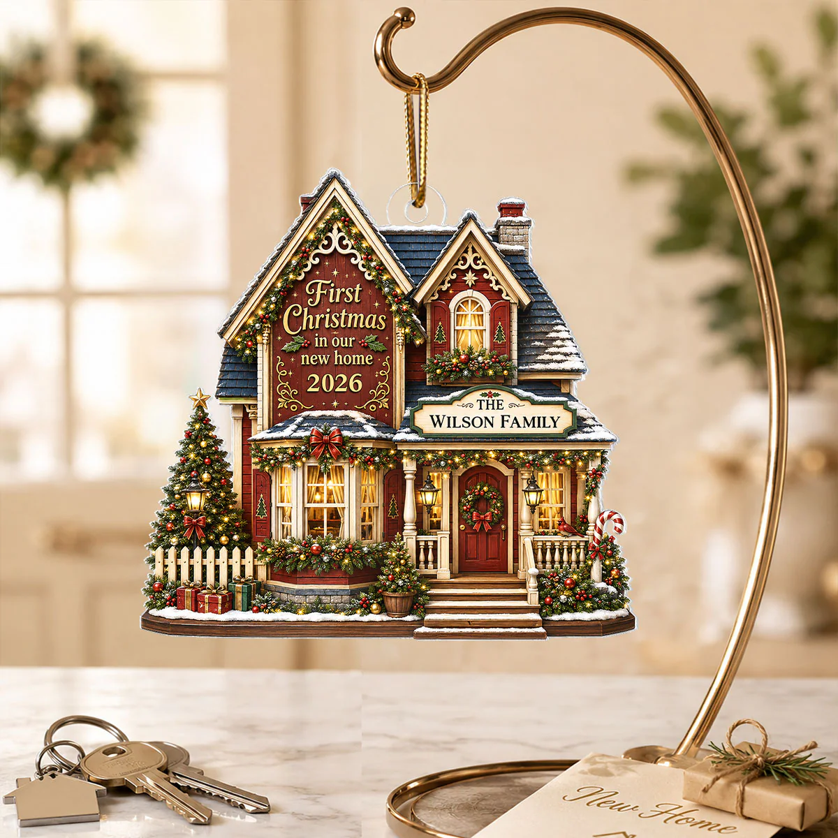 First Christmas in Our New Home - Personalized Acrylic Ornament - New Home Housewarming Gift - Image 6