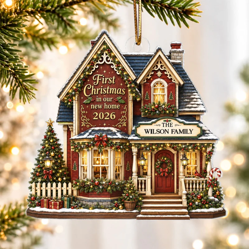First Christmas in Our New Home - Personalized Acrylic Ornament - New Home Housewarming Gift - Image 8