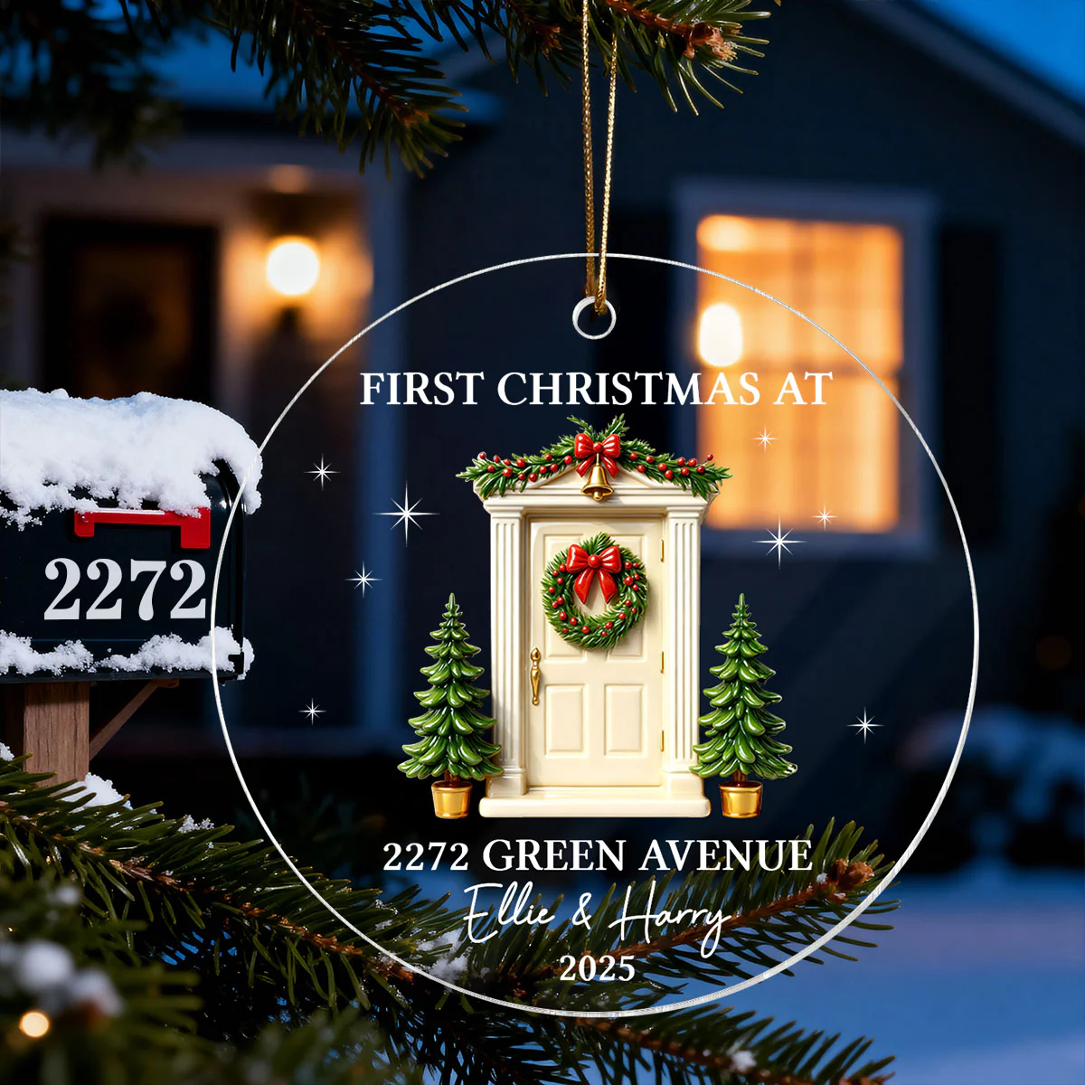 First Christmas New Home 3D Effect - Personalized Acrylic Ornament - New Home Decor - Image 5