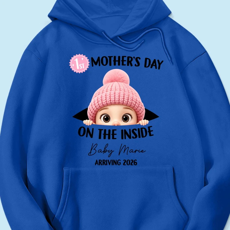 First Mother's Day on the Inside - Personalized Shirt - Baby Arriving Gift, Custom Pregnancy Announcement Tee - Image 60