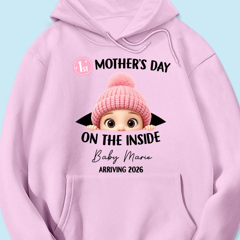 First Mother's Day on the Inside - Personalized Shirt - Baby Arriving Gift, Custom Pregnancy Announcement Tee - Image 65