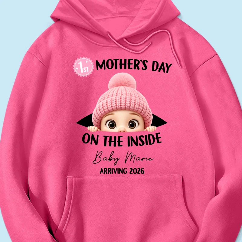First Mother's Day on the Inside - Personalized Shirt - Baby Arriving Gift, Custom Pregnancy Announcement Tee - Image 69