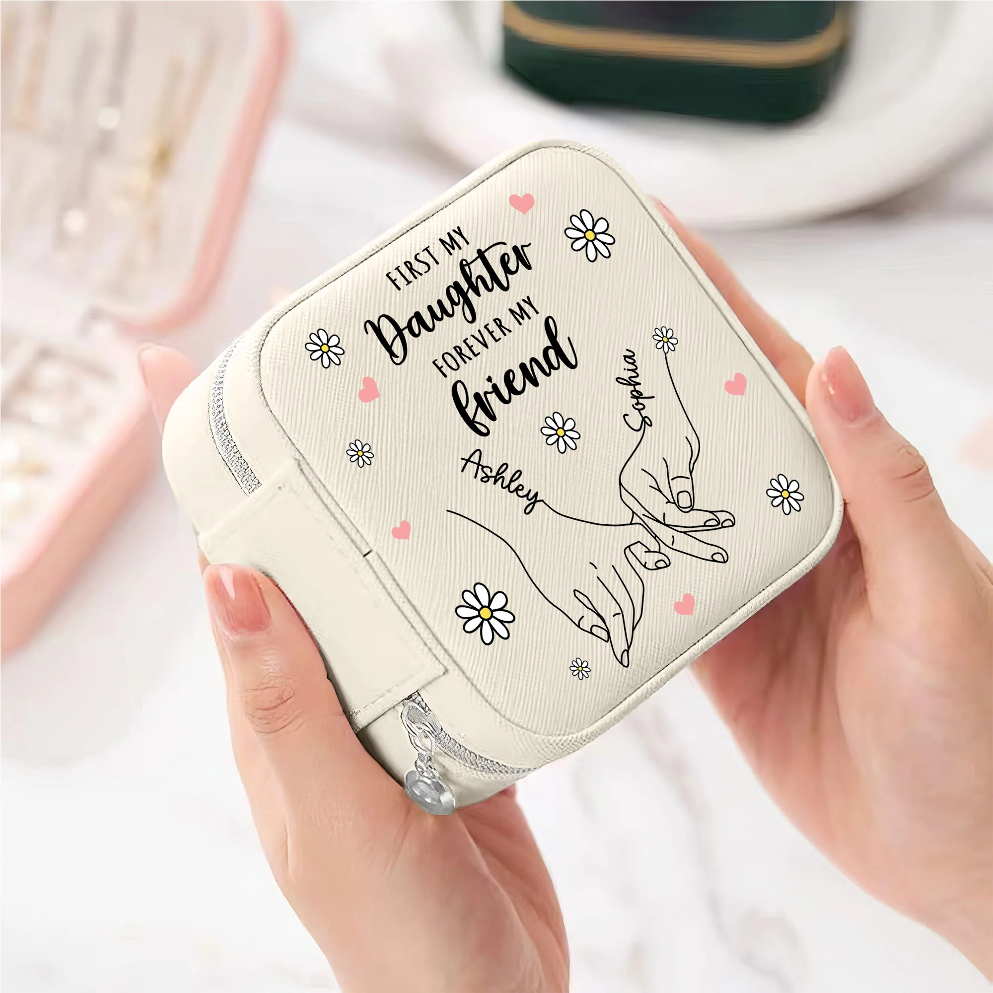 First My Daughter Forever My Friend Personalized Jewelry Box, Gift For Daughter, Mom - Image 6