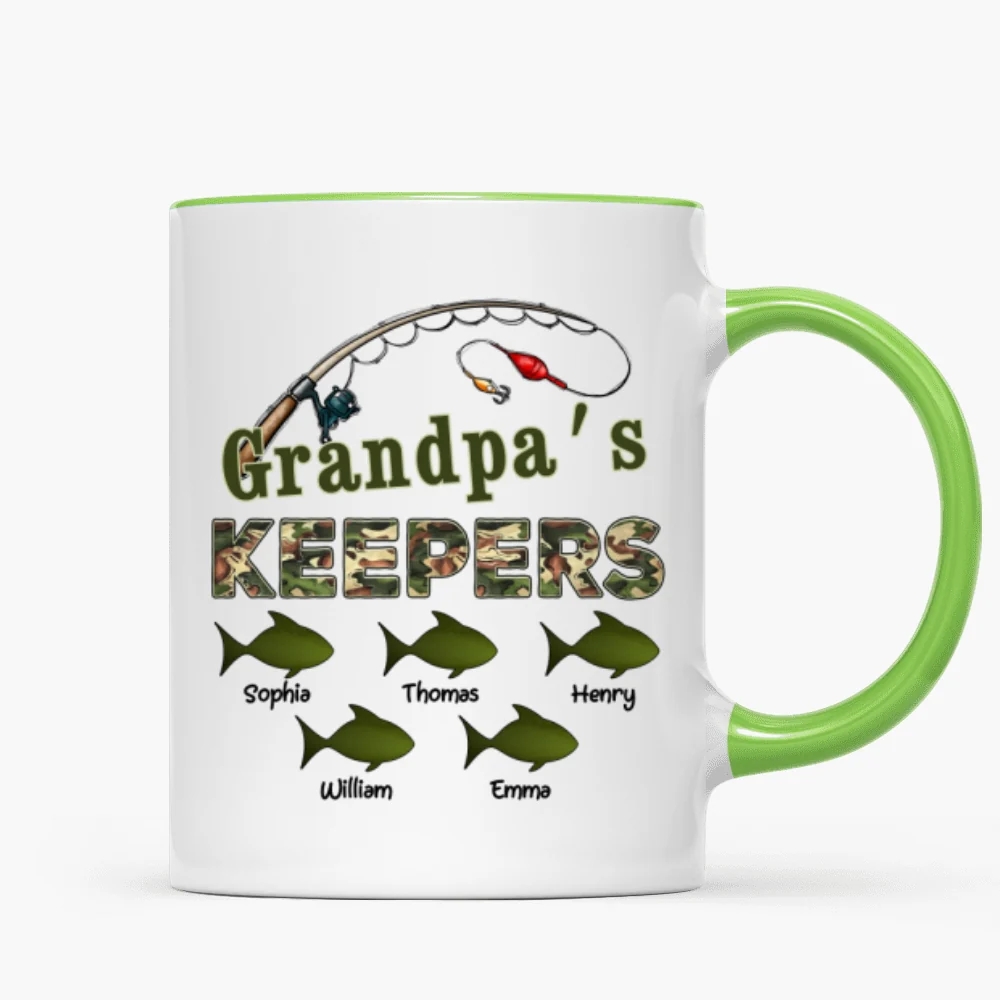 Fishing Grandpa's Keepers - Personalized Mug - Father's Day Gift For Grandpa, Dad - Image 17