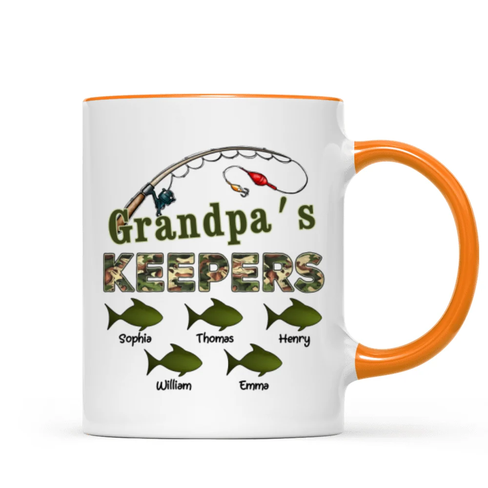 Fishing Grandpa's Keepers - Personalized Mug - Father's Day Gift For Grandpa, Dad - Image 18