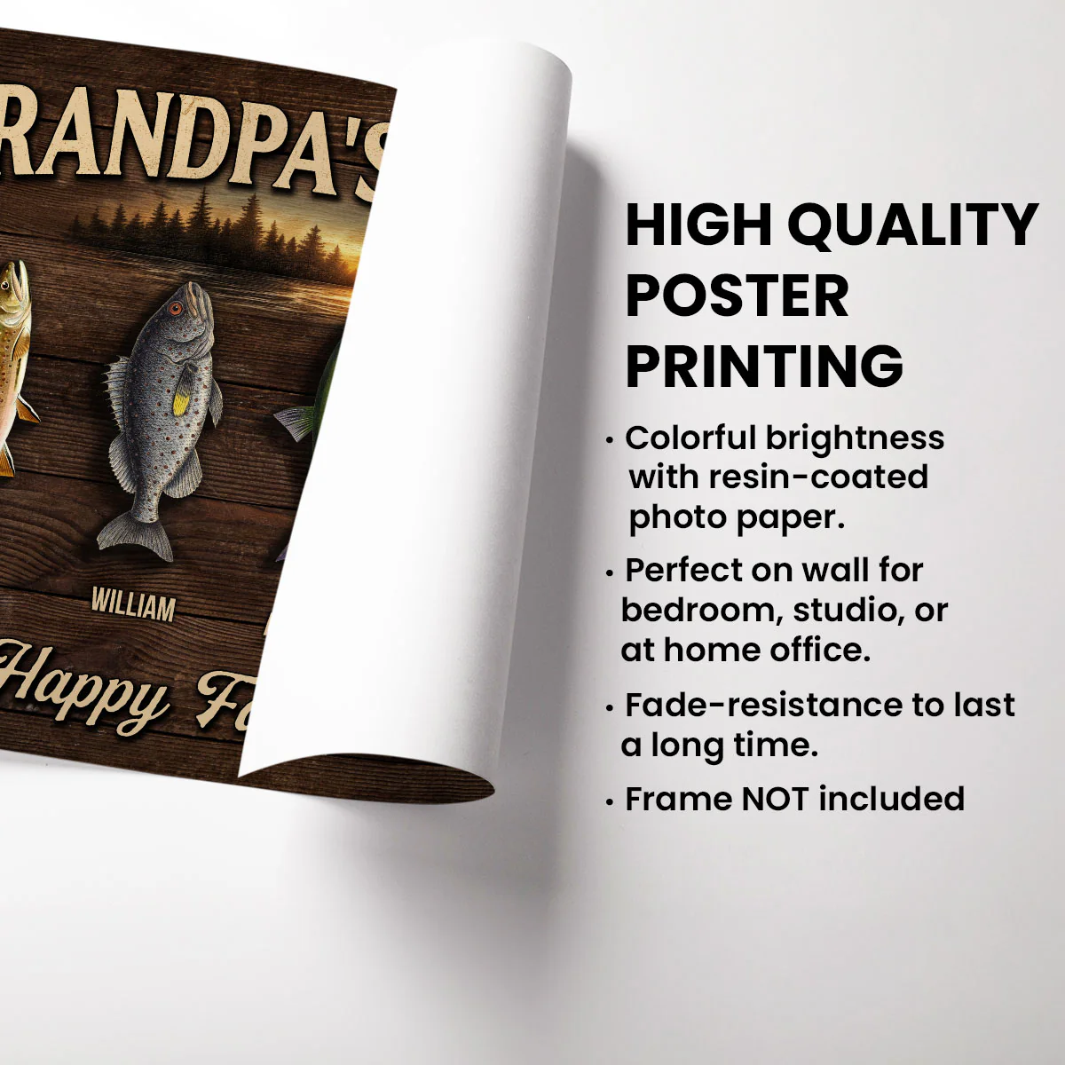 Fishing Grandpa's Keepers - Personalized Poster - Father's Day Gift For Grandpa, Dad - Image 7