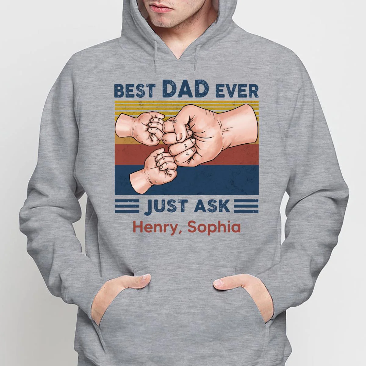 Fist Bump Best Dad Ever Just Ask Personalized Shirt - Image 4