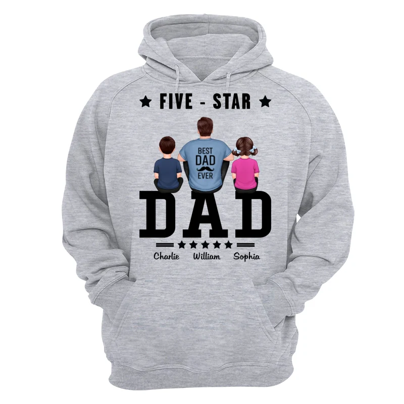 Five Star Dad Father‘s Day Gift Personalized Shirt - Image 14
