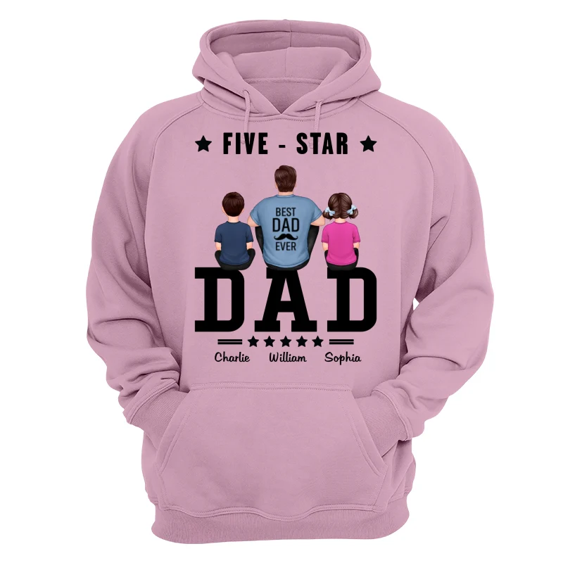 Five Star Dad Father‘s Day Gift Personalized Shirt - Image 15